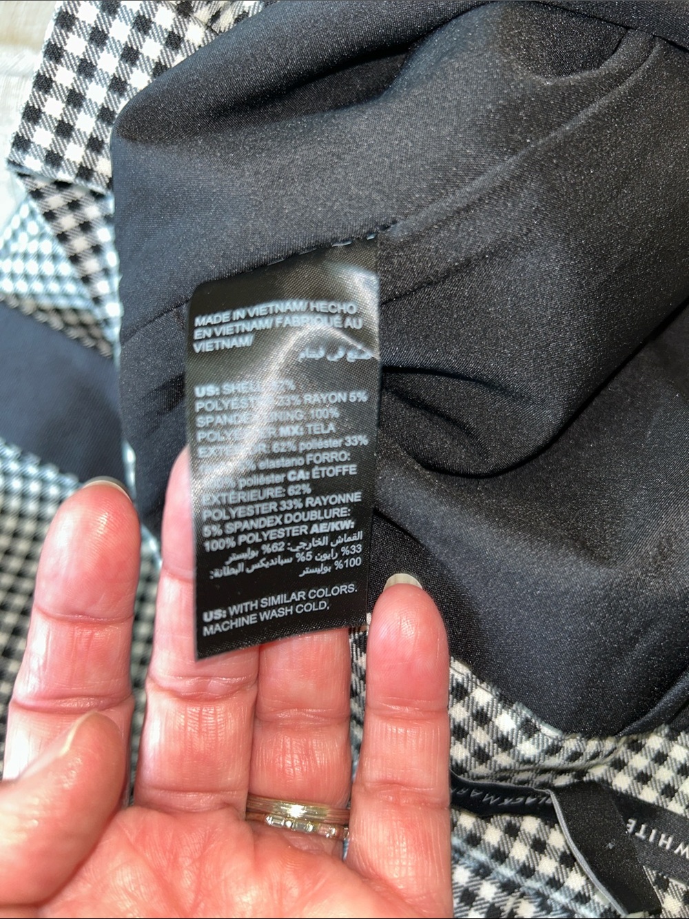 White House Black Market Black and White Gingham Skirt or Top - Picture 8 of 10
